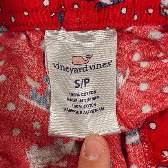 Vineyard Vines Holiday Pajama Pants Flannel Size Small Ski Whale - Picture 2 of 3